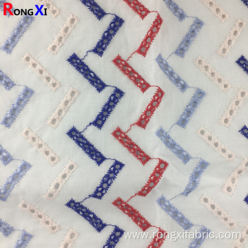 Multifunctional voile embroidered Blue Cotton Lace Fabric